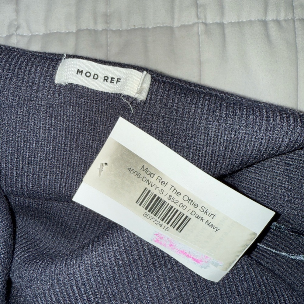 Mod Ref Blue Knit Mini Skirt - Picture 3 of 3